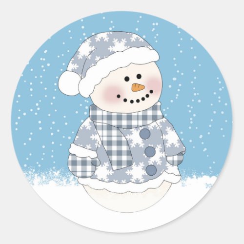 Cute baby Snowman Christmas Sticker