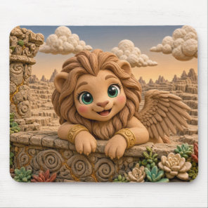 Cute Baby Sphinx, Mythical Mouse Pad