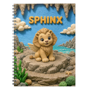 Cute Baby Sphinx, Mythical Notebook