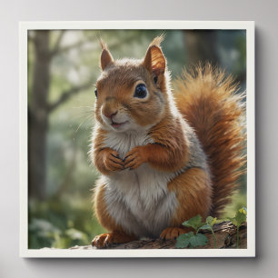 Cute baby squirrel cottage garden peel and stick photo tile