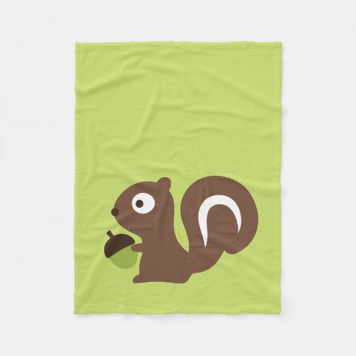 Cute Baby Squirrel Design Fleece Blanket