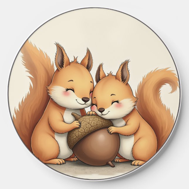 Cute baby squirrel wireless charger  (Front)