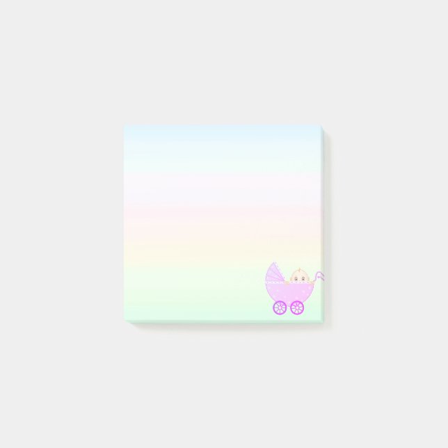 Cute Baby Stroller Post-it Notes (Front)