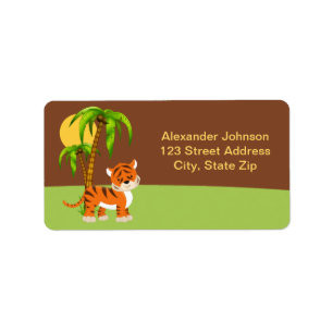 Cute Baby Tiger Address Label