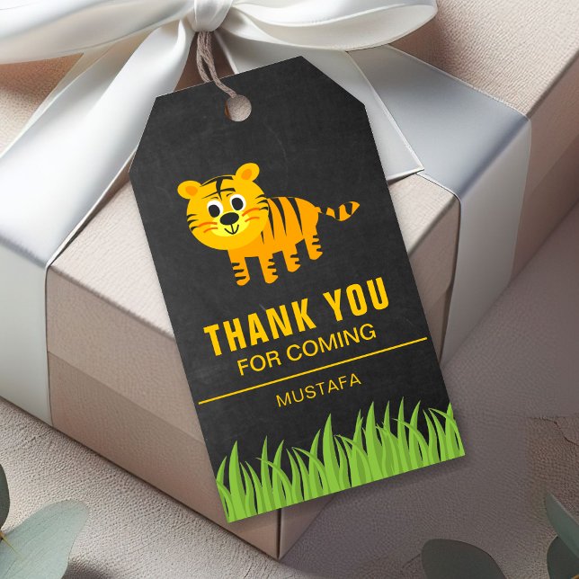 Cute Baby Tiger Aqiqah Gift Tags (Creator Uploaded)