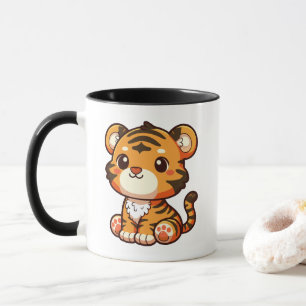 Cute Baby Tiger Cartoon Mug