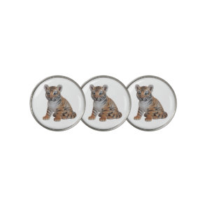 Cute Baby Tiger Cub Golf Ball Marker