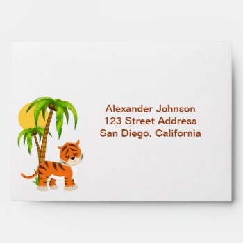 Cute Baby Tiger Envelope by SpecialOccasionCards at Zazzle