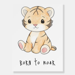 Cute Baby Tiger for Nursery, Kids Room, and Gifts Foam Board