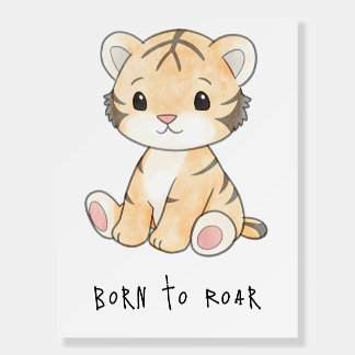 Cute Baby Tiger for Nursery, Kids Room, and Gifts Foam Board