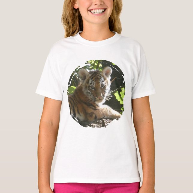 Cute Baby Tiger Kids T-Shirt (Front)