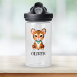 Cute Baby Tiger Personalized Water Bottle<br><div class="desc">Personalized cute baby tiger design</div>