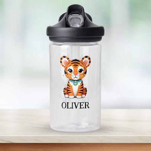 Cute Baby Tiger Personalized Water Bottle