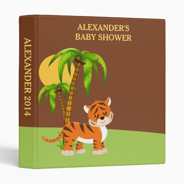 Cute Baby Tiger Photo Album Binder (Front/Spine)