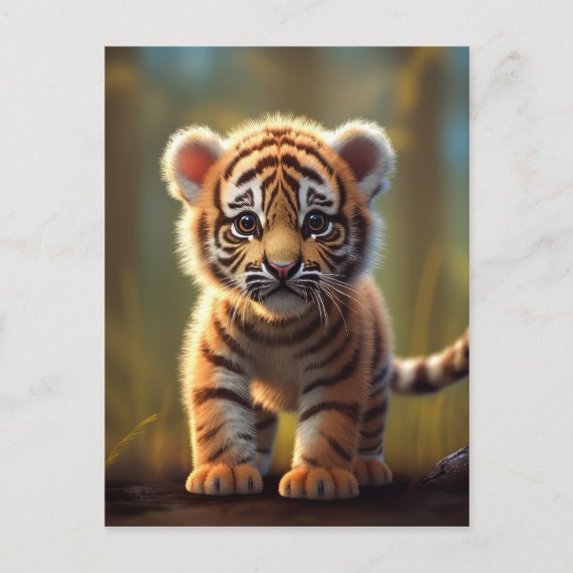 Cute Baby Tiger Postcard (Front)