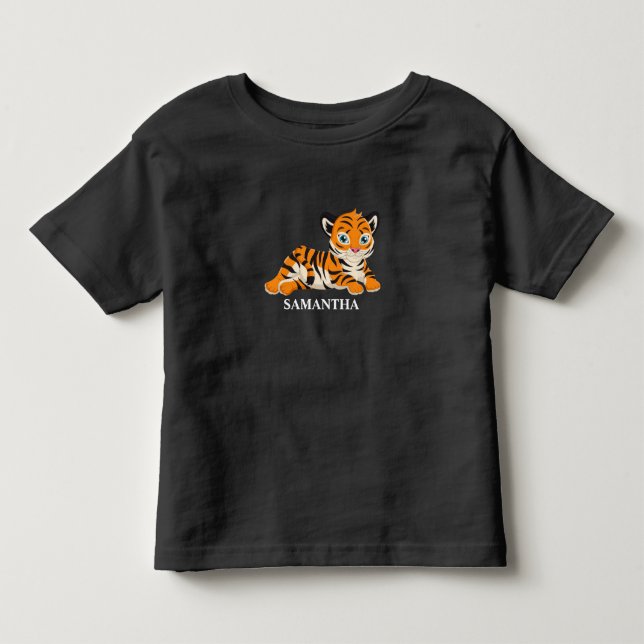 Cute Baby Tiger Toddler T-shirt (Front)