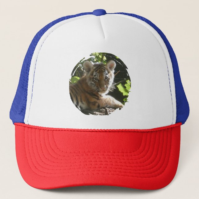 Cute Baby Tiger Trucker Hat (Front)