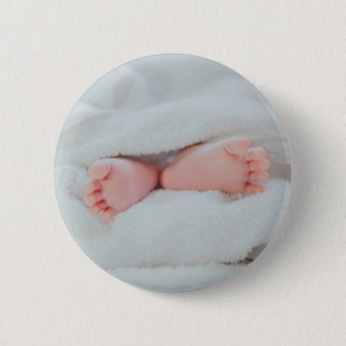 Cute Baby Toes and Feet Button