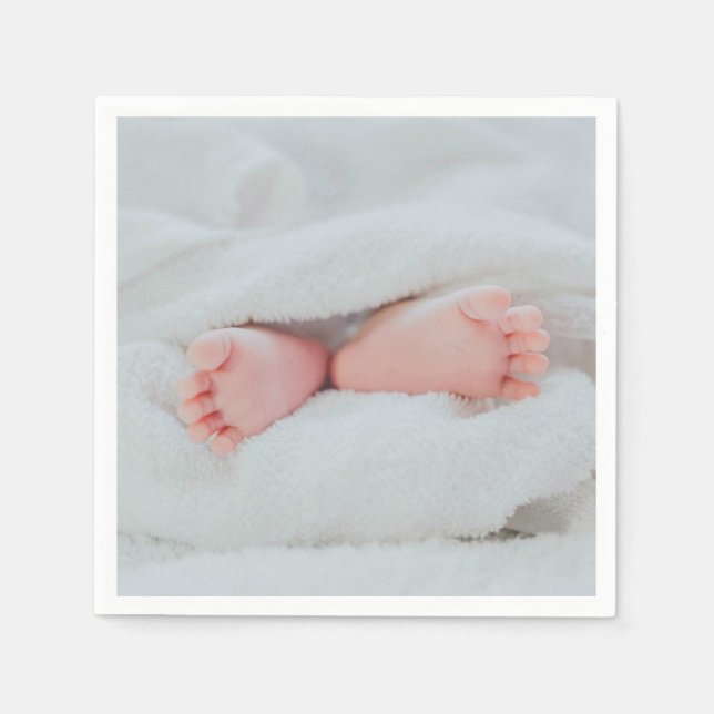 Cute Baby Toes and Feet Napkins (Front)