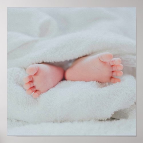 Cute Baby Toes and Feet Poster