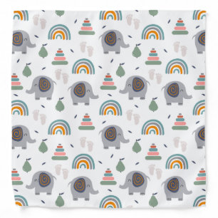 Cute Baby Toy Pattern Bandana