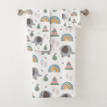 Cute Baby Toy Pattern Bath Towel Set