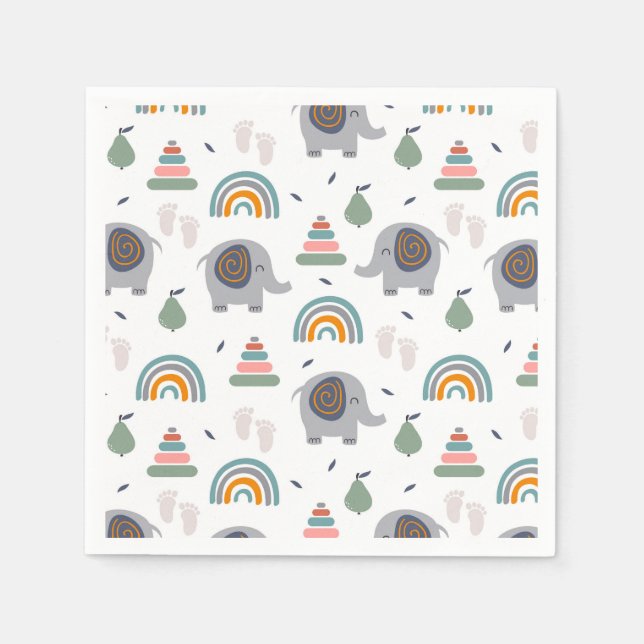 Cute Baby Toy Pattern Napkins (Front)