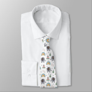 Cute Baby Toy Pattern Neck Tie