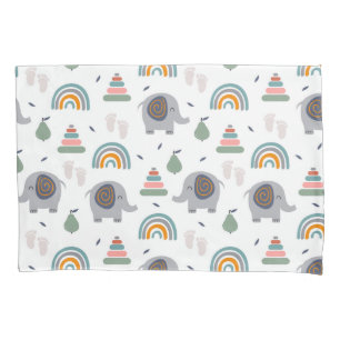 Cute Baby Toy Pattern Pillow Case