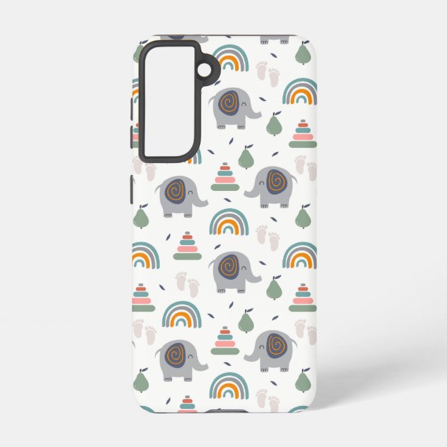 Cute Baby Toy Pattern Samsung Galaxy Case (Back)