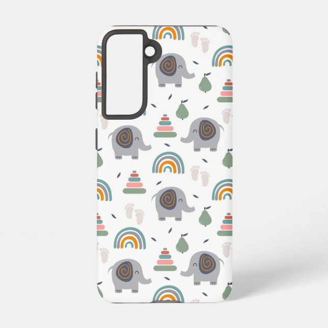 Cute Baby Toy Pattern Samsung Galaxy Case (Back)