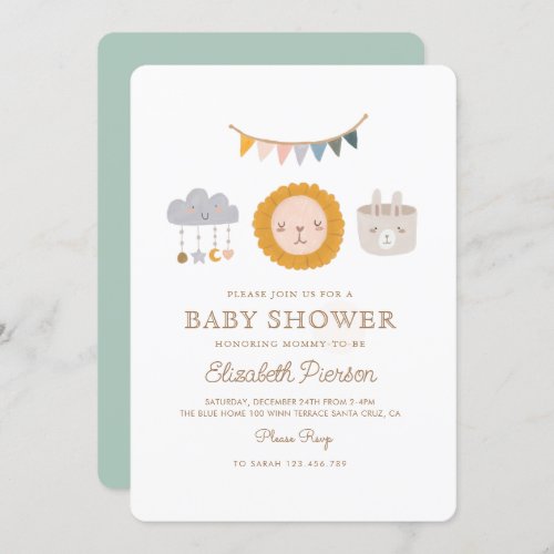 Cute Baby Toys  Baby Shower Invitation