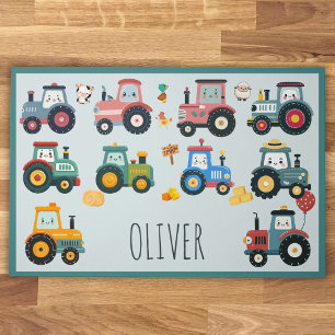 Cute Baby Tractors in a Farm Doormat