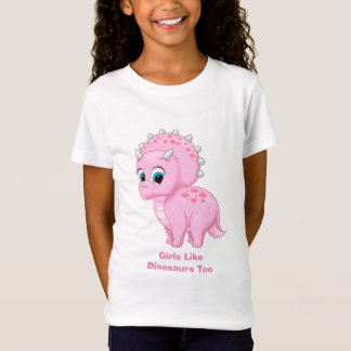 Cute Baby Triceratops Girls Like Dinosaurs Too T-Shirt