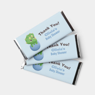 Cute Baby Triceratops in Egg, Baby Shower Hershey Bar Favors