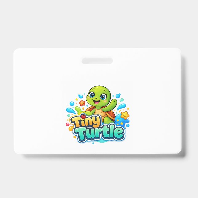 Cute Baby Turtle Badge (Front)