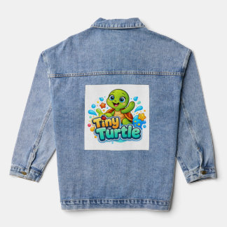 Cute Baby Turtle Denim Jacket