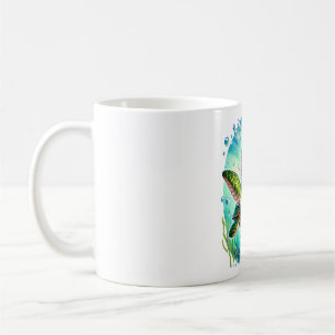 Cute Baby Turtle Swimming in Ocean Coffee Mug