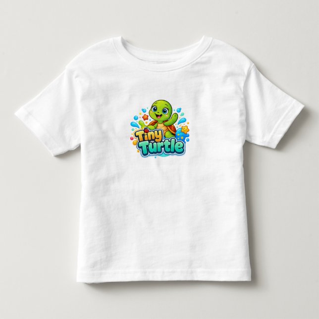 Cute Baby Turtle Toddler T-shirt (Front)