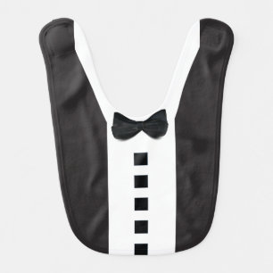 Cute Baby Tuxedo 🎩 Minimalist Elegant  Bib