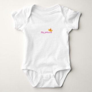 Cute baby undershirt with phrase (My Princess) on  Bodysuit