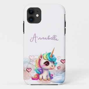 Cute Baby Unicorn and Hearts iPhone 11 Case
