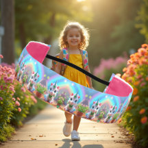 Cute baby unicorn and rainbow, girls  