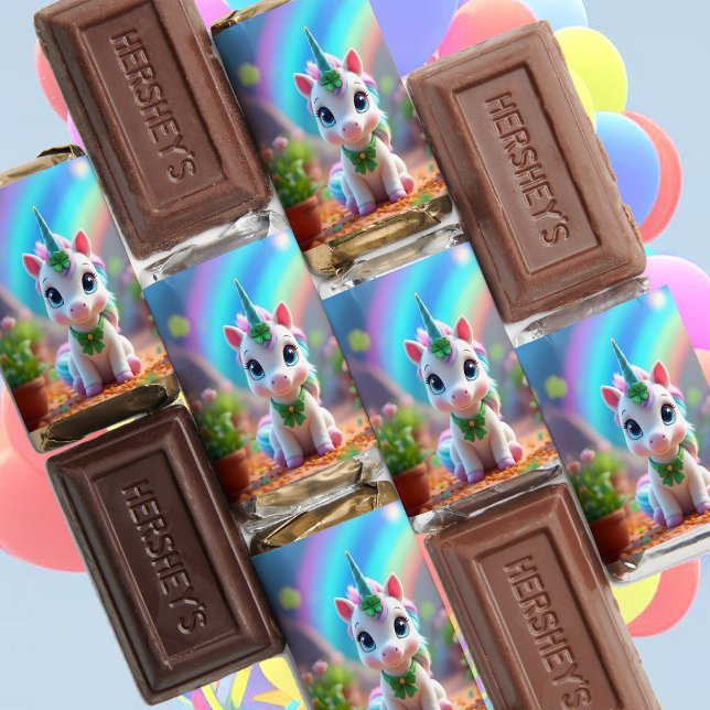 Cute baby unicorn and rainbow, girls birthday  hershey's miniatures (Creator Uploaded)