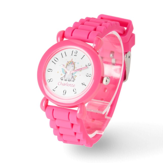Cute Baby Unicorn Personalized Watch (Angle)