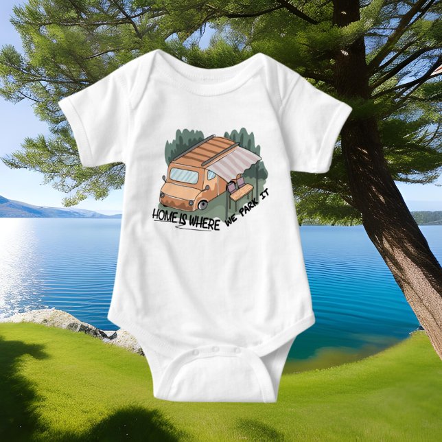 cute baby unisex camper bodysuit (Creator Uploaded)