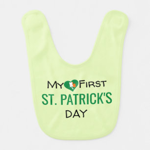 Cute Baby Unisex My 1st First St. Patrick's Day Bib
