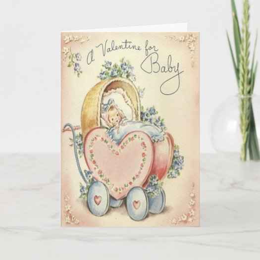 Cute Baby Vintage Valentine's Day Card