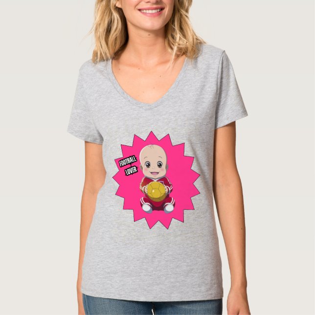 Cute baby wearing football player outfit T-Shirt (Front)