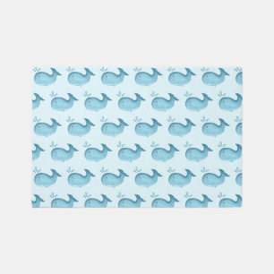 Cute Baby Whale Rug